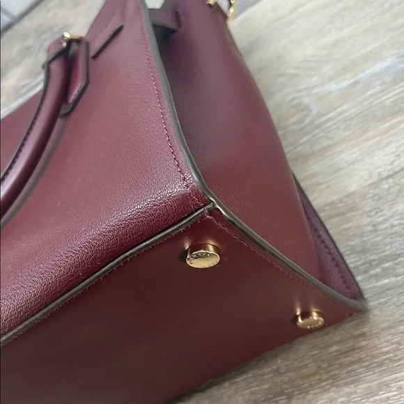 3329 Michael Kors Mercer Gallery Medium satchel burgundy - Picture 8 of 15